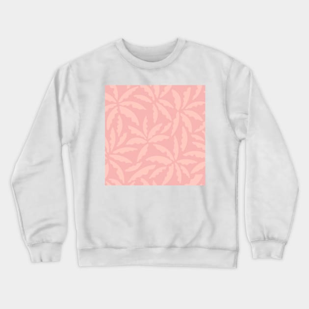 Palms in Blush Pink Crewneck Sweatshirt by matise